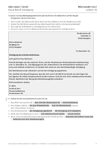 Fokus Beruf: Kündigung