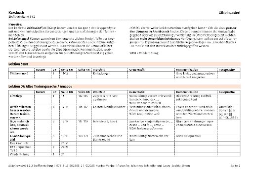 Stoffverteilungsplan