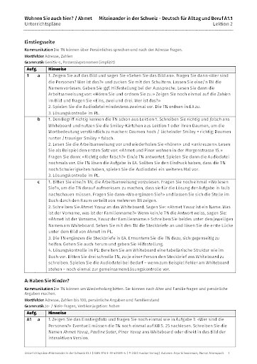 Unterrichtsplan