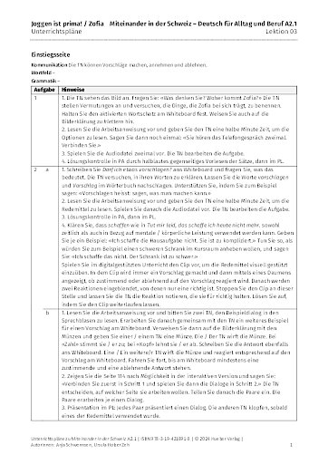 Unterrichtsplan 
