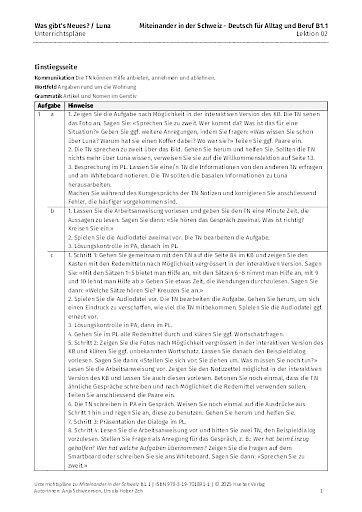 Unterrichtsplan 