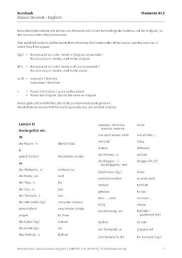 Glossar Deutsch-Englisch