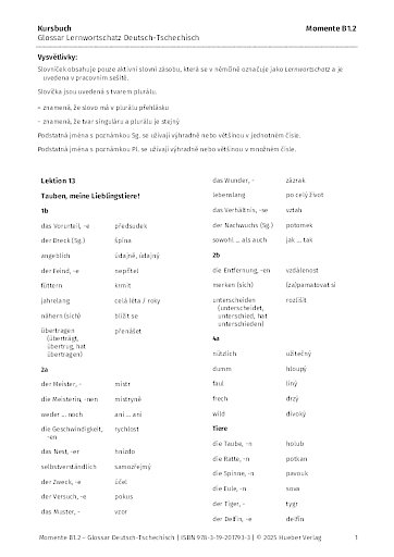 Glossar Deutsch-Tschechisch