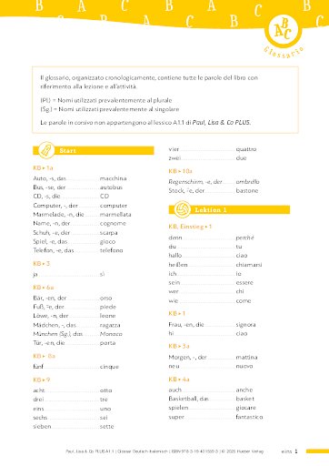 Glossar Deutsch-Italienisch