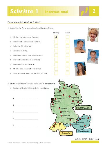 Zwischenspiel: Wer? Wo? Was?