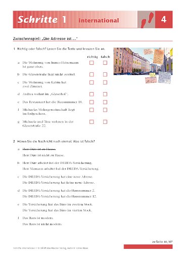 Zwischenspiel: "Die Adresse ist ..."