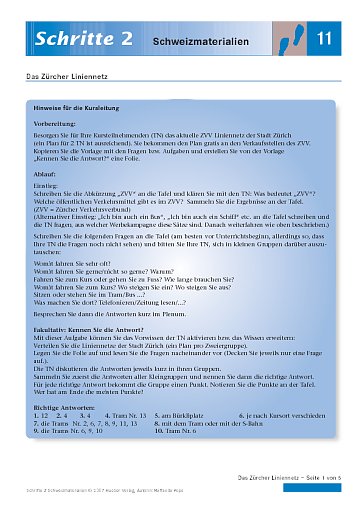 Orientierung in Zürich