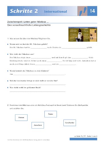 Zwischenspiel: Lieber guter Nikolaus …