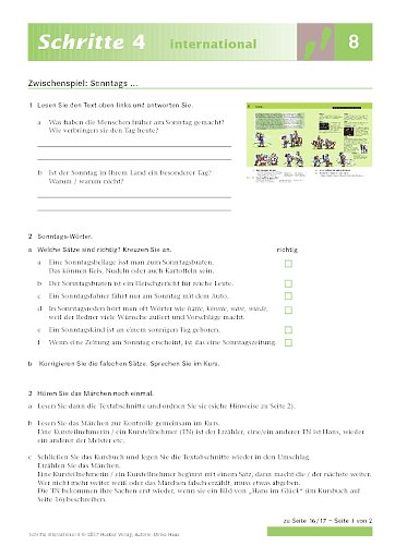 Zwischenspiel: Sonntags ...