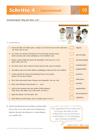 Zwischenspiel: Weg mit dem „un“!