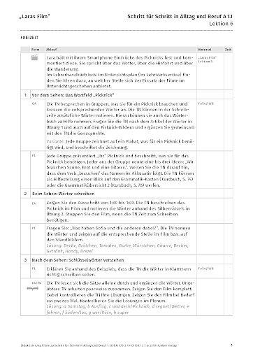 Didaktisierung „Laras Film”