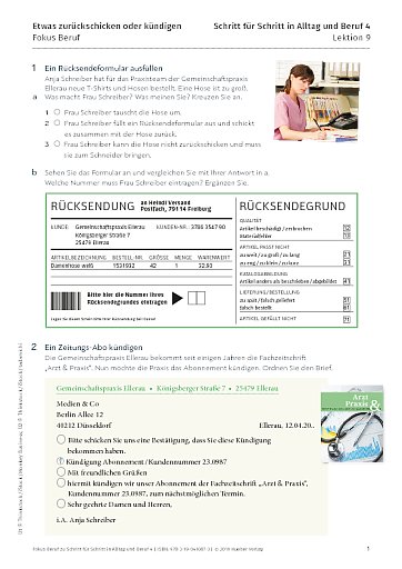 Fokus Beruf: Etwas zurückschicken oder kündigen