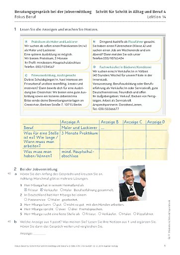 Fokus Beruf: Beratungsgespräch bei der Jobvermittlung