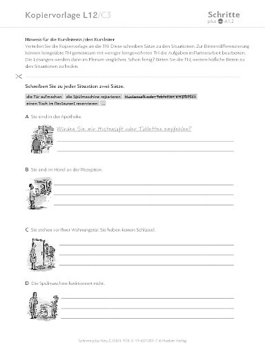 Kopiervorlage, Lektion 12, C3