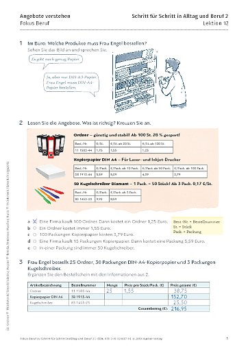 Fokus Beruf: Angebote verstehen