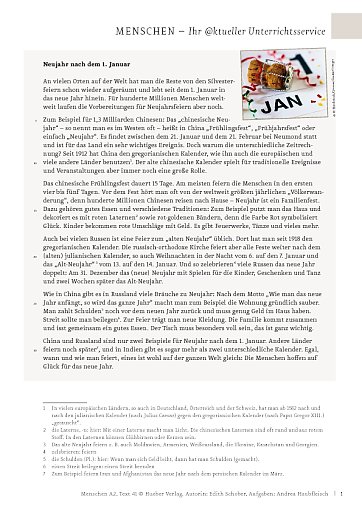 Neujahr nach dem 1. Januar