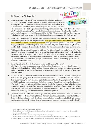 Die Aktion "Girls' & Boys' Day"