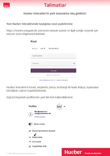 Talimatlar “Başlığı aç”