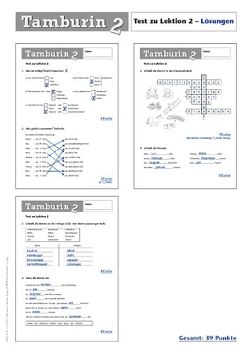 Test zu Lektion 2 – Lösungen