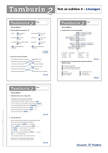 Test zu Lektion 4 – Lösungen