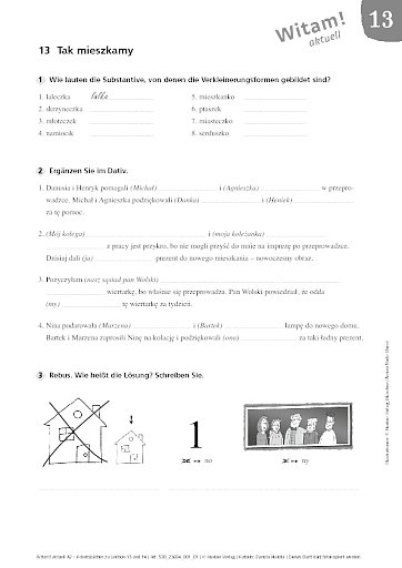 Arbeitsblätter und Lösungen zu Lektion 13-14
