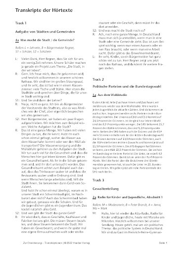 Transkriptionen der Hörtexte