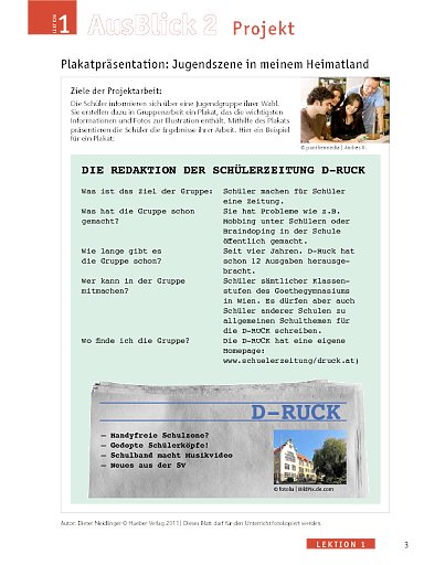 Internetrecherche und Wandzeitung