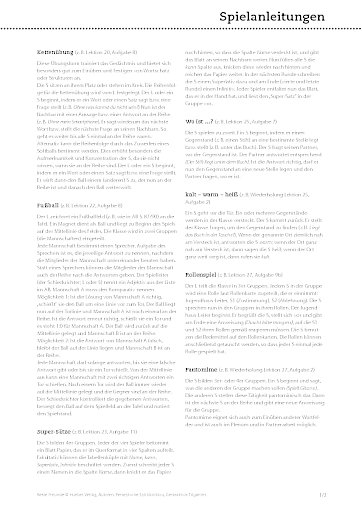 Spielanleitungen
