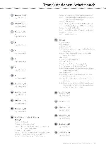 Transkriptionen Arbeitsbuch