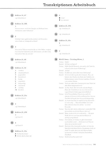 Transkriptionen Arbeitsbuch