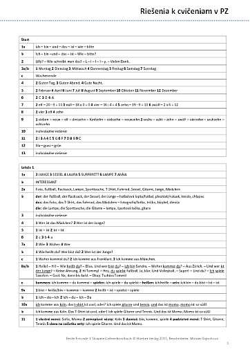 L&ouml;sungsschl&uuml;ssel Arbeitsbuch