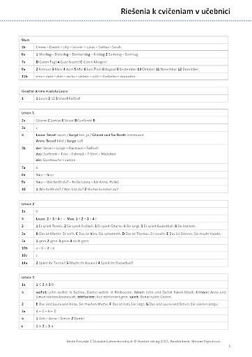 L&ouml;sungsschl&uuml;ssel Kursbuch