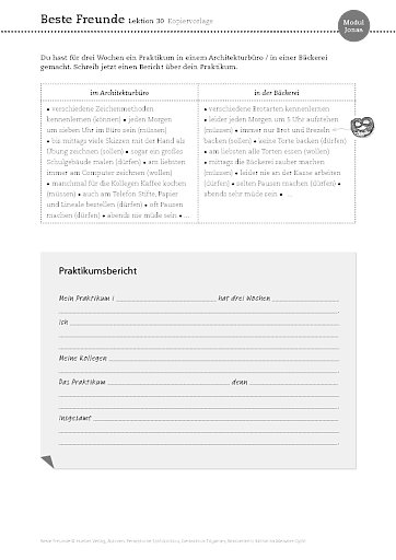 Kopiervorlage Lektion 30