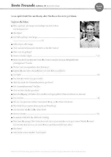Kopiervorlage Lektion 34