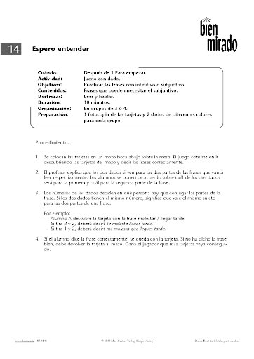 Zu Lektion 14: Espero entender