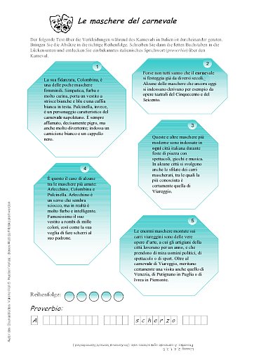 Le maschere del carnevale