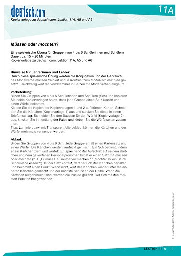 Müssen oder möchten?