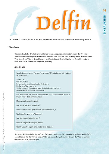 Lektion 14: Wünsche und Wirklichkeit