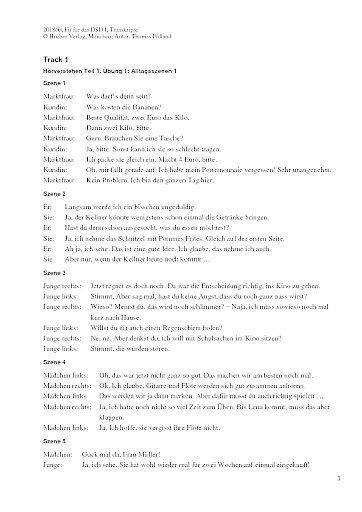 Transkripte der Hörtexte
