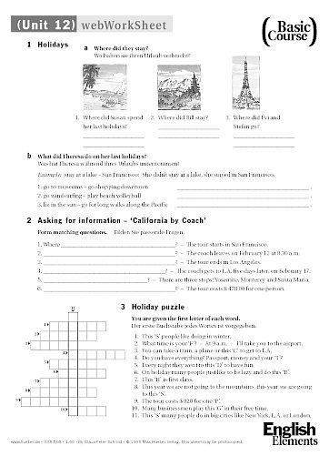 webWorkSheet Unit 12