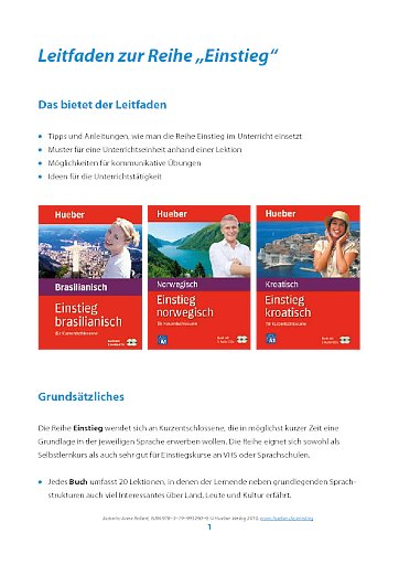 Einstieg: Leitfaden für Unterrichtende