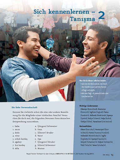 Lektion 2: Sich kennenlernen –  Tanιşma