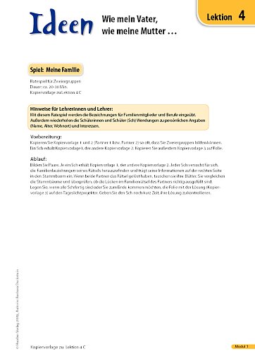 Spiel: Meine Familie