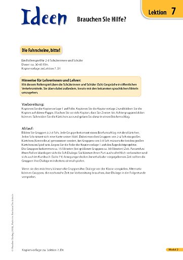 Die Fahrscheine, bitte!