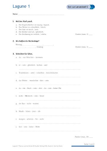 Test mit Lösungen zur Lerneinheit 5