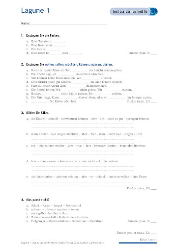 Test mit Lösungen zur Lerneinheit 16