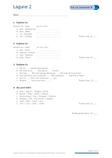 Test mit Lösungen zur Lerneinheit 16