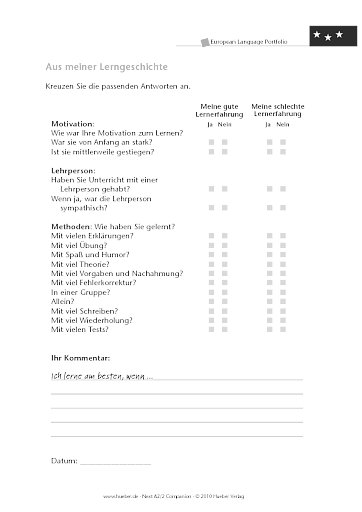 Aus meiner Lerngeschichte