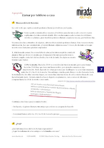 Lección 7: Llamar por teléfono a casa