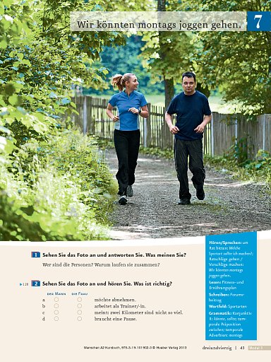 Lektion 7: Wir könnten montags joggen gehen.